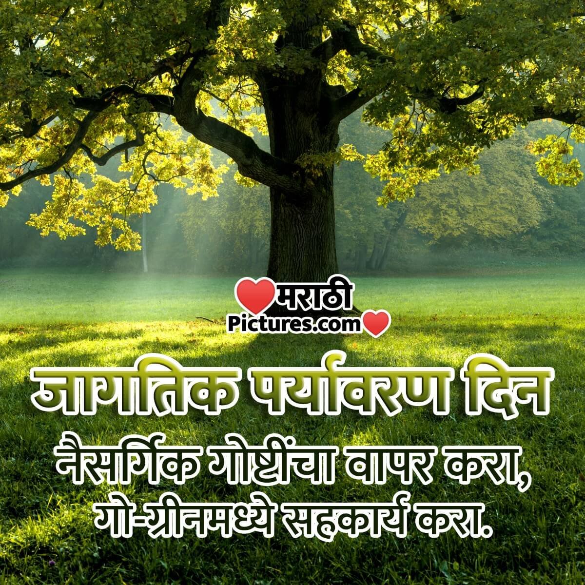 World Environment Day Message In Marathi